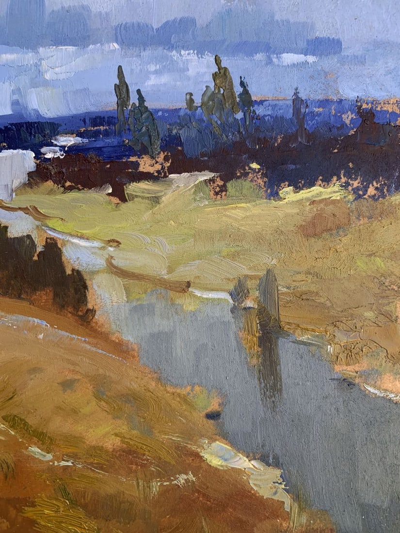 Oil painting The river flows into the distance Yuriy Suprunchuk - 11