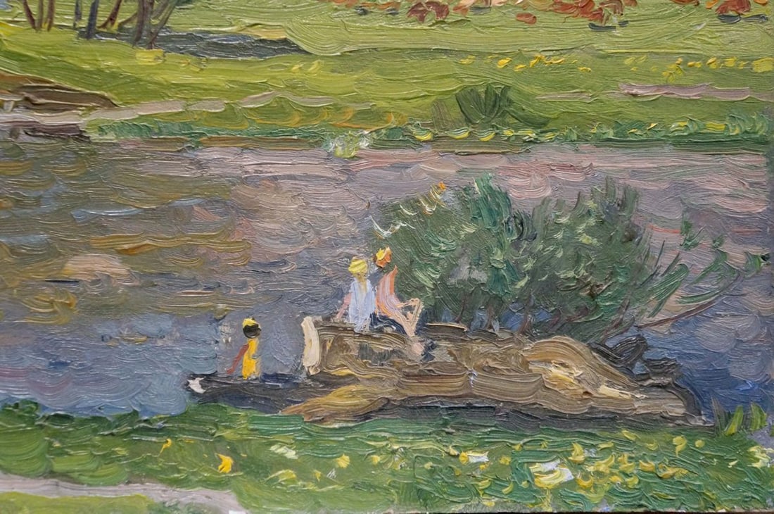 Oil painting Children by the river Ruban Grigory Savelievich - 5