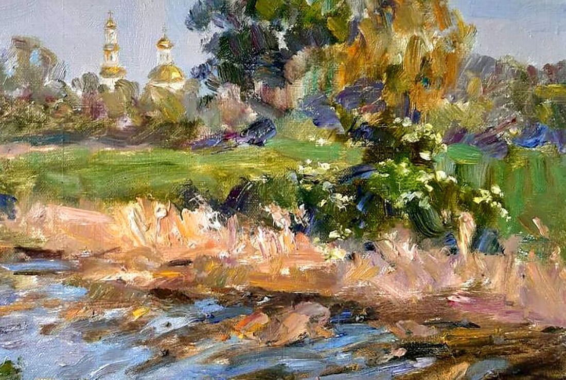 Oil painting A stream outside the city Kovalenko Ivan Mikhailovich - 5