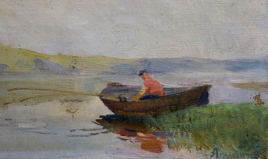 Oil painting Fishing Atlantov Vladimir Nikolaevich - 6