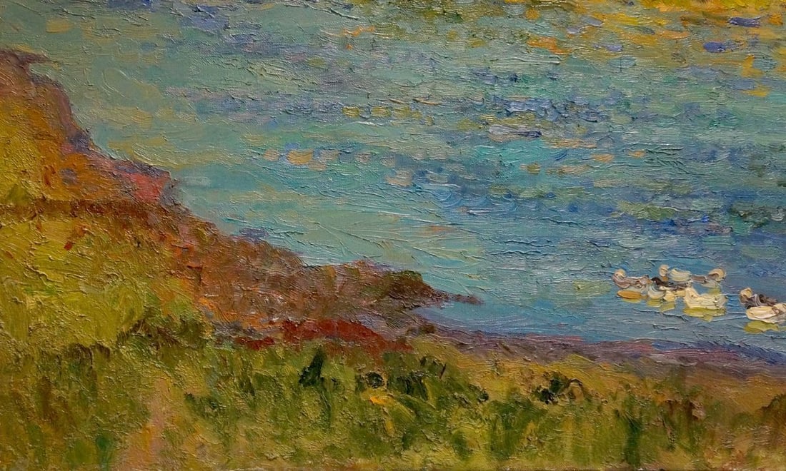 Oil painting River landscape Mynka Alexander Fedorovich - 3