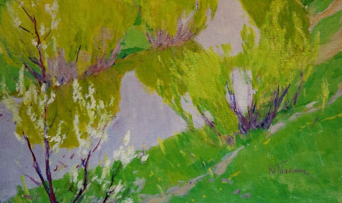Oil painting River flows Tolpekin Yu. - 6