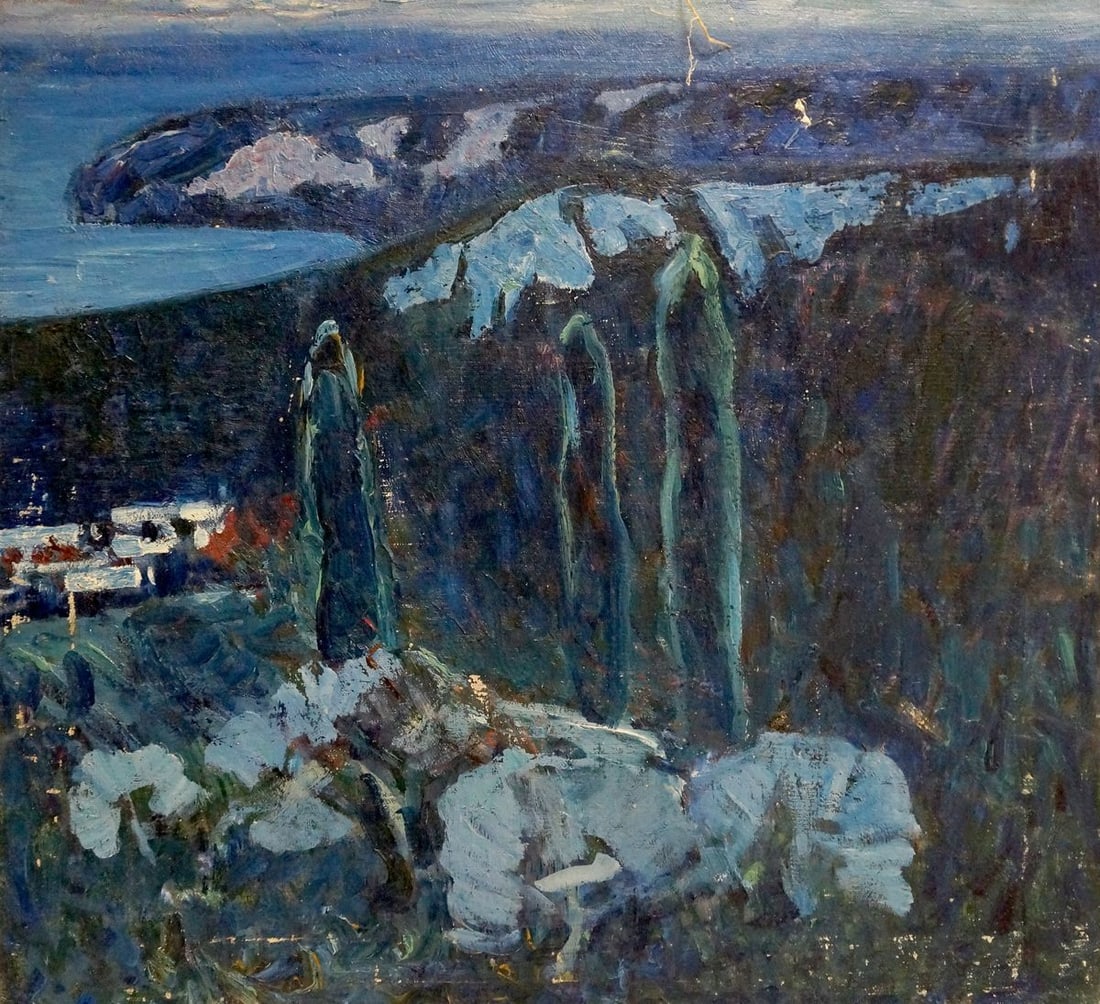 Oil painting Night city Tolochko Victor Ivanovich: Title : Oil painting Night city Tolochko Victor Ivanovich Description: No.Vern 693 *** ABOUT THIS PAINTING *** * TITLE: "Night city" * ARTISTS: Tolochko Victor Ivanovich * SIZE: 60x65 cm/'23.62x25.59