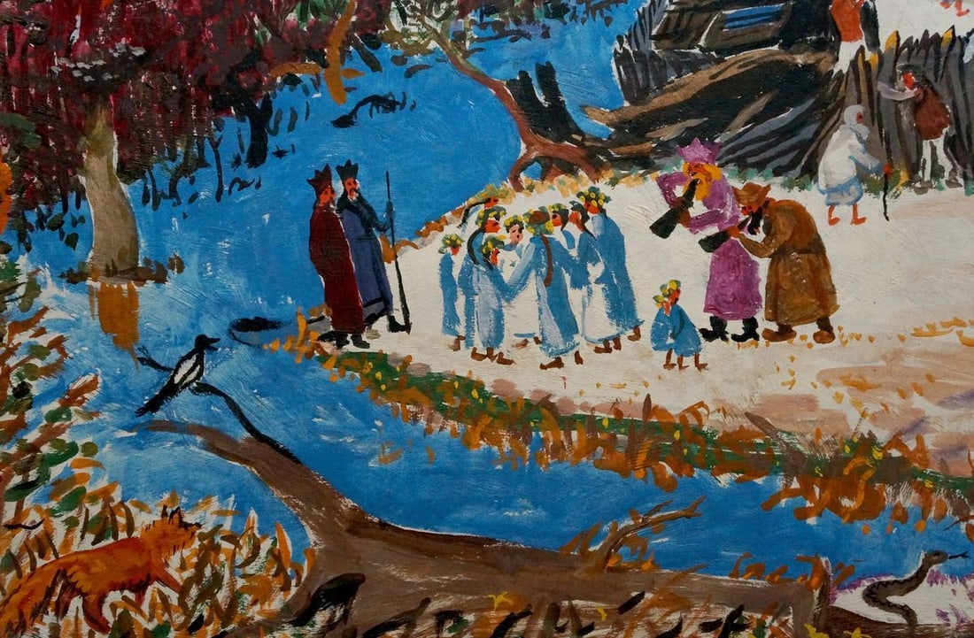 Oil painting Village - 2