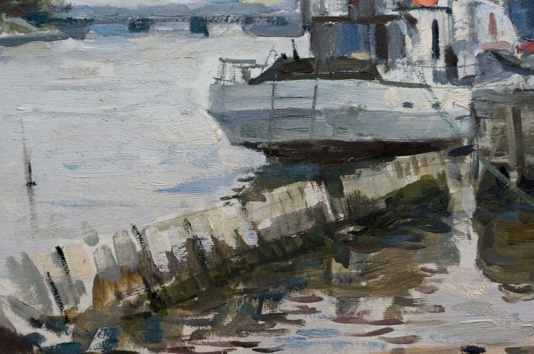 Oil painting In Port - 2