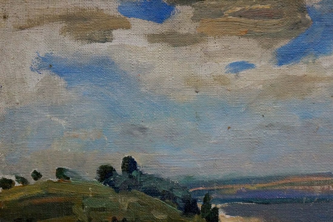 Oil painting Landscape of the plains - 3