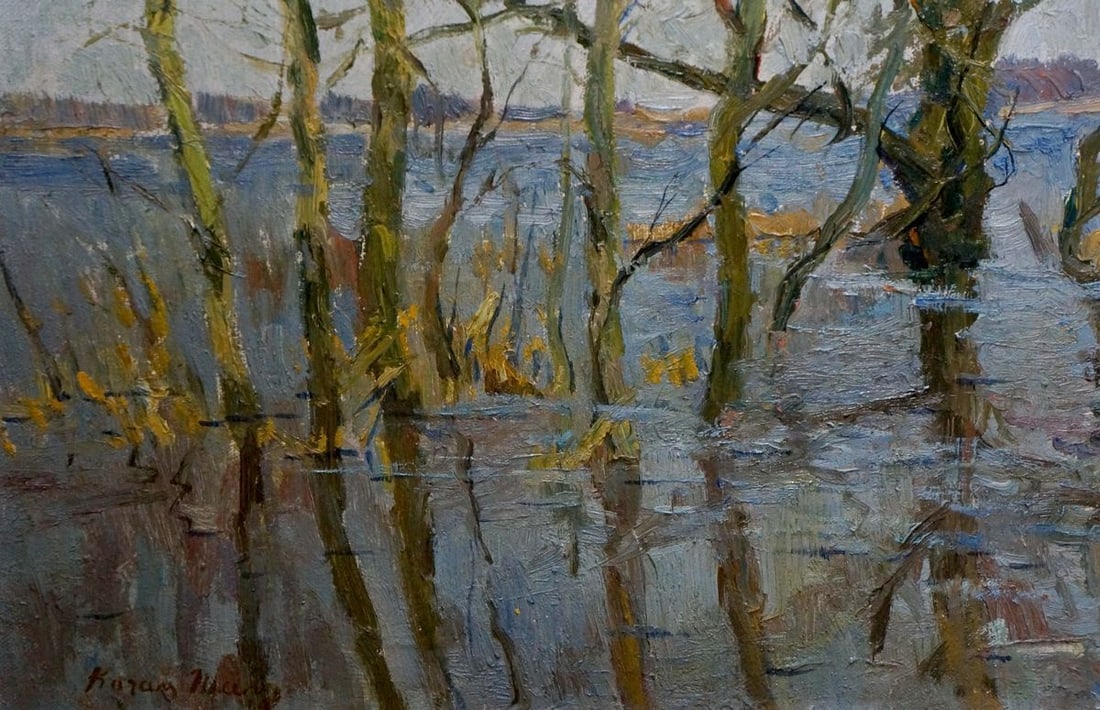 Oil painting Spring flood Kogan-Shats Matvey Borisovich - 2