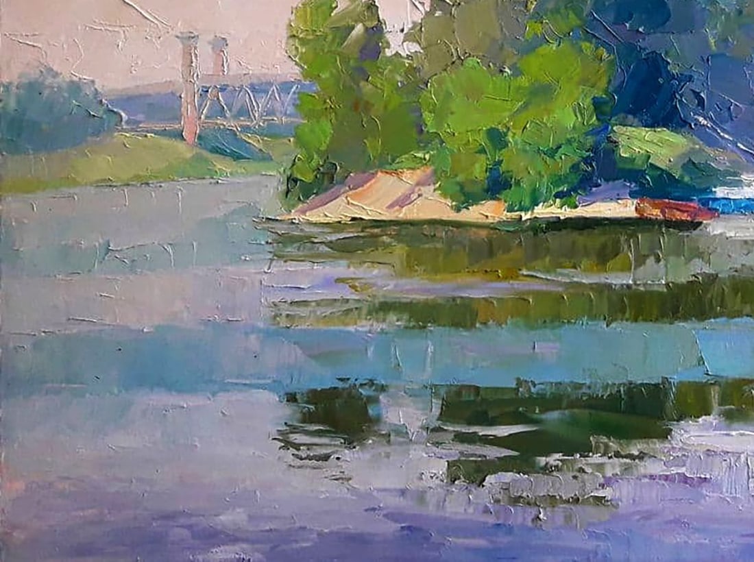 Oil painting Yachts on the Dnieper Serdyuk Boris Petrovich - 4