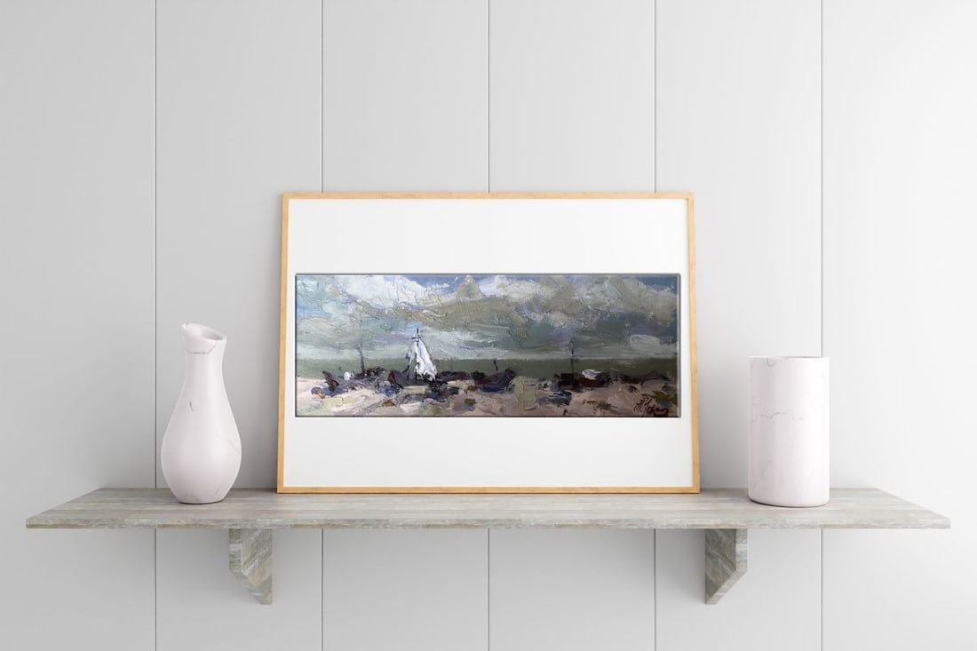 Oil painting Fisherman's Beach Alexander Nikolaevich Cherednichenko - 3