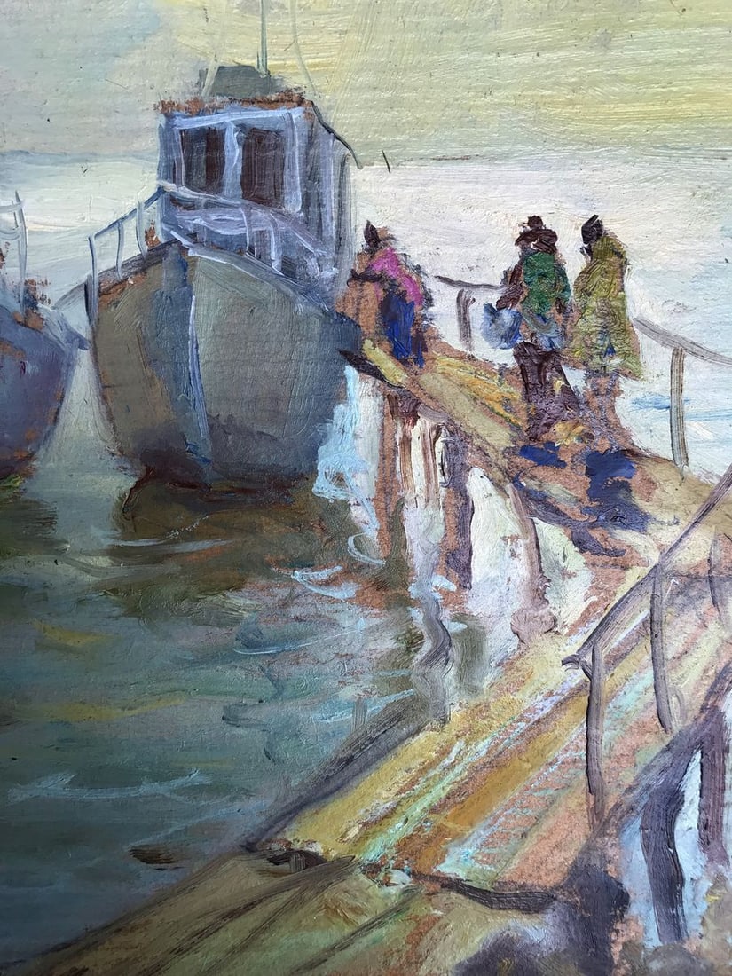 Oil painting On the pier Wihyrovskii Victor - 7
