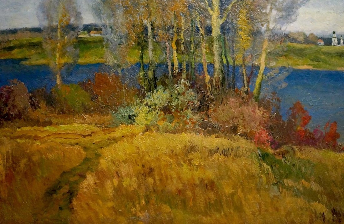 Oil painting Autumn landscape Mynka Alexander Fedorovich - 2