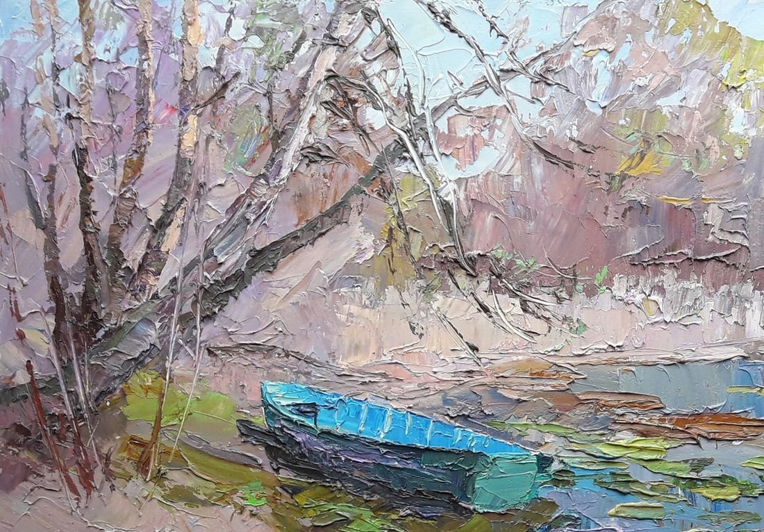 Oil painting Blue boat Serdyuk Boris Petrovich - 5