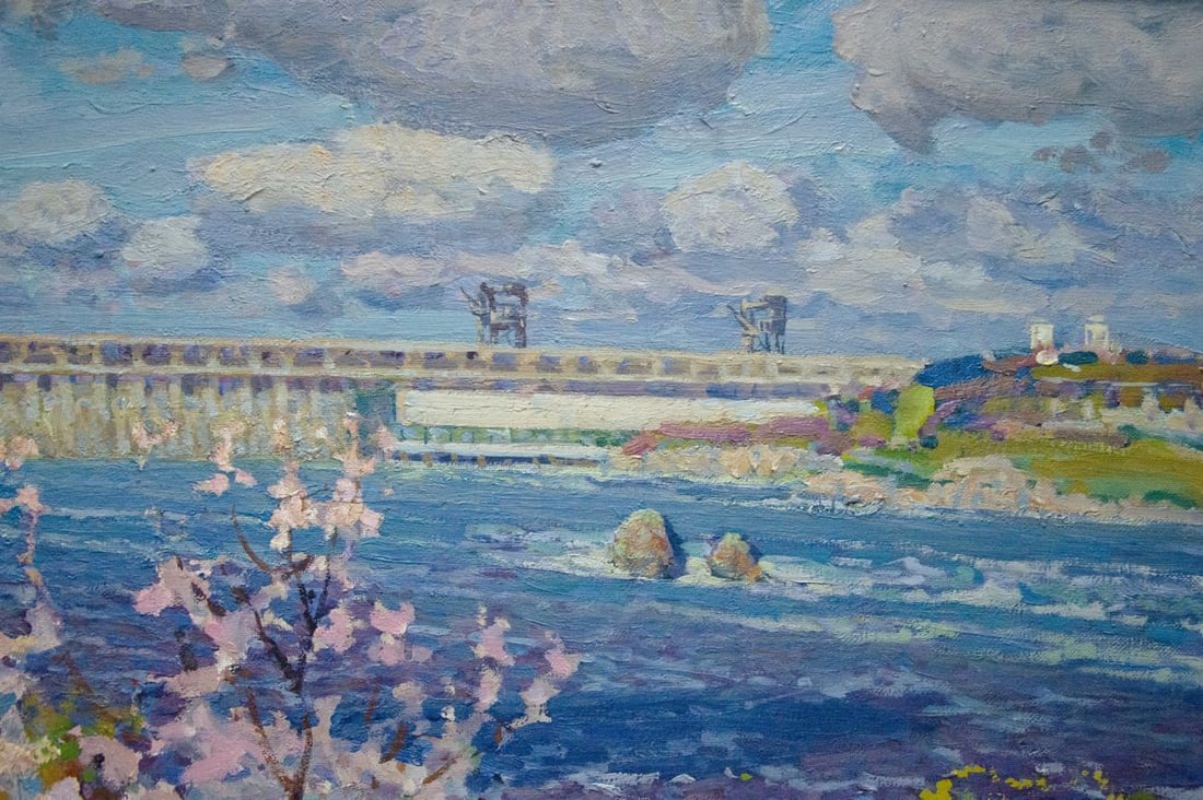 Oil painting Garden by the shore Fomin Anatoly Nikiforovich - 2
