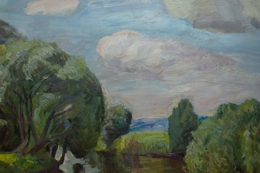 Oil painting River landscape Kozik Victor Georgievich - 3