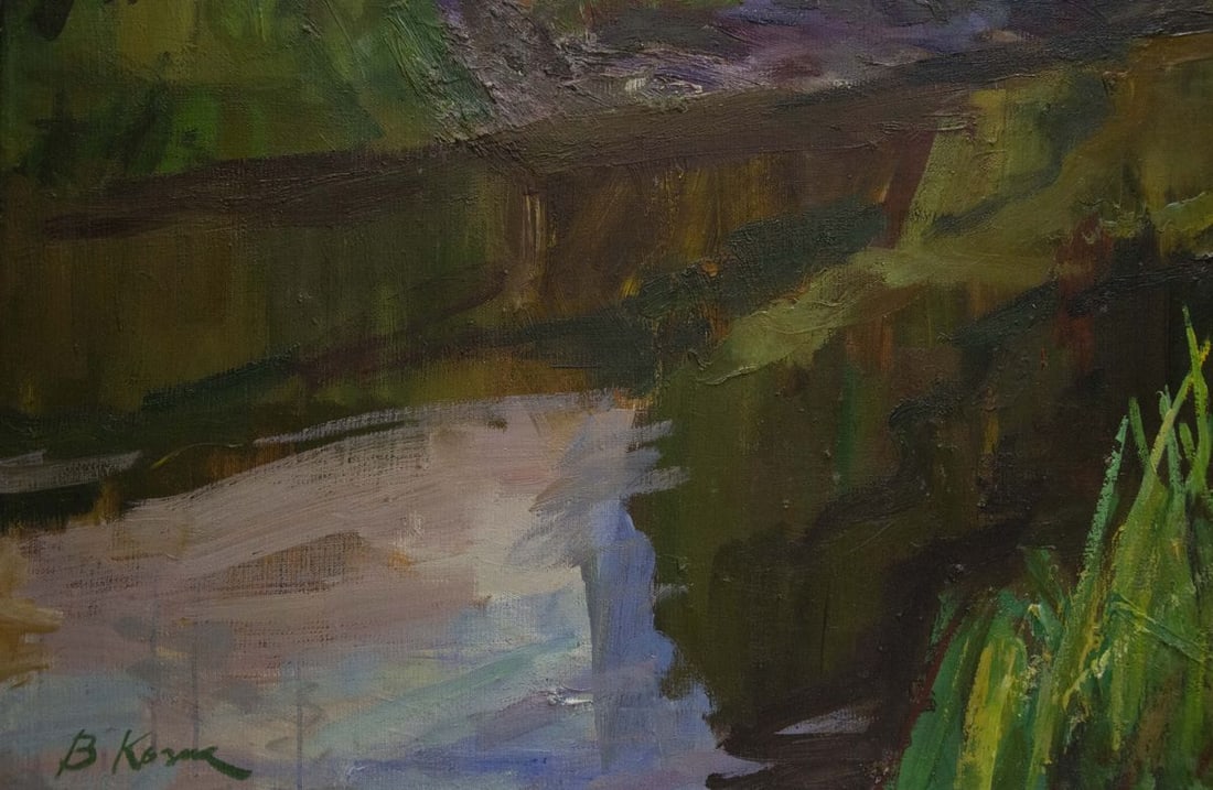 Oil painting River landscape Kozik Victor Georgievich - 4