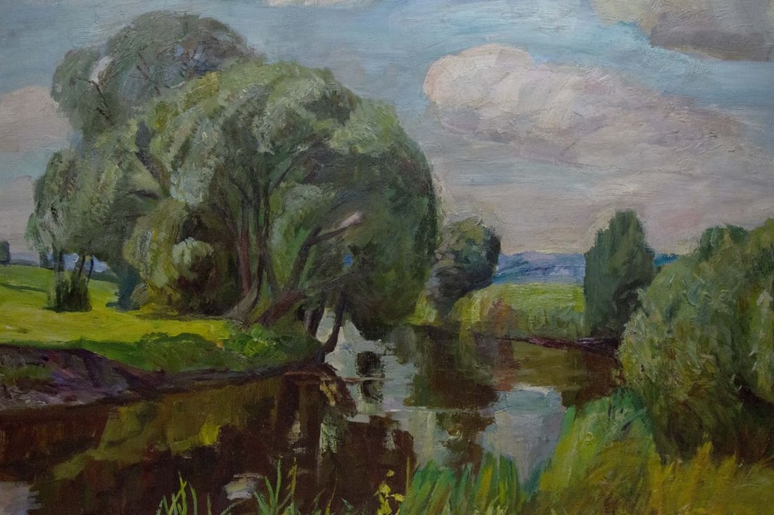 Oil painting River landscape Kozik Victor Georgievich - 5
