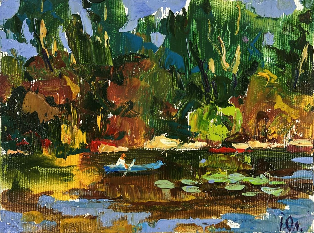 Oil painting A quiet morning by the river Oleksiy Ivanyuk - 3