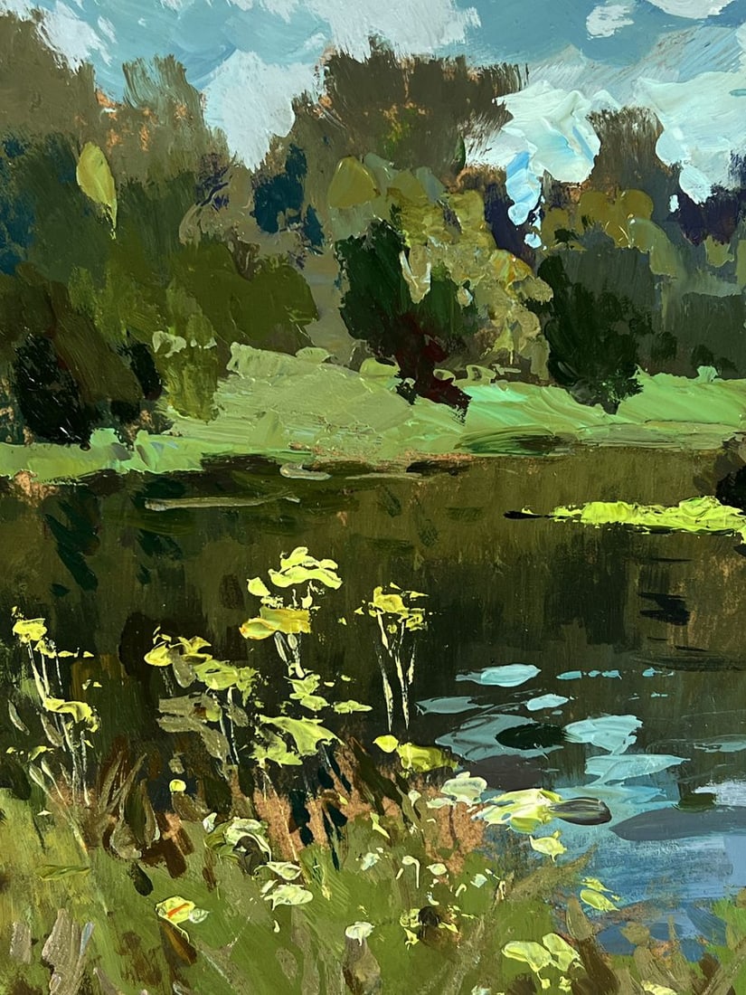 Oil painting A walk along the river Yuriy Suprunchuk - 4