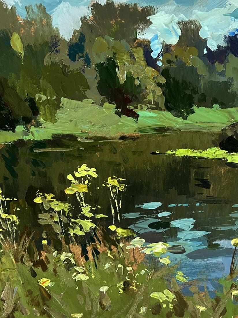 Oil painting A walk along the river Yuriy Suprunchuk - 5