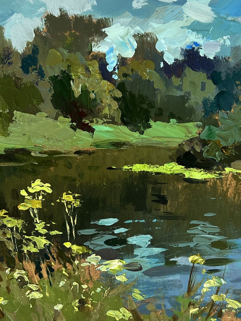 Oil painting A walk along the river Yuriy Suprunchuk - 6