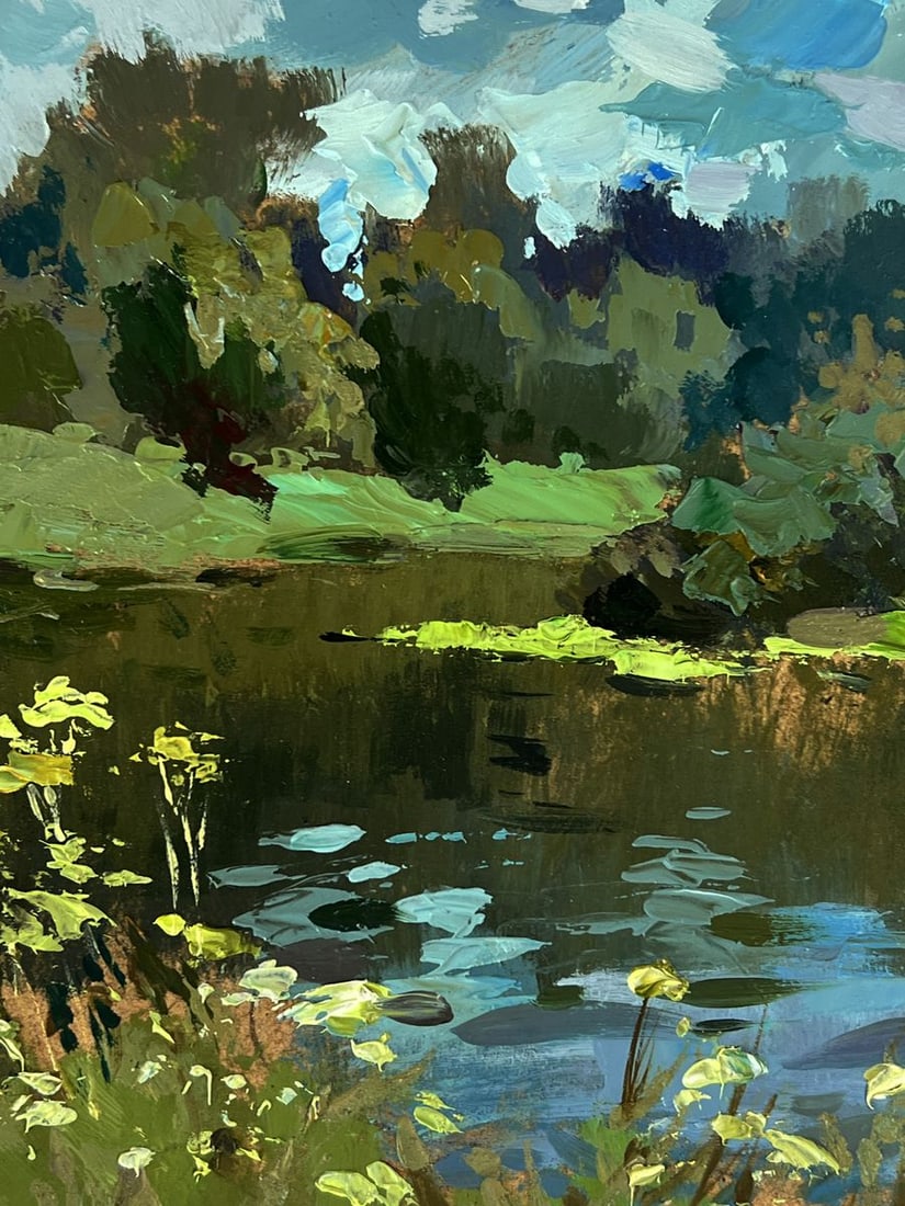 Oil painting A walk along the river Yuriy Suprunchuk - 7