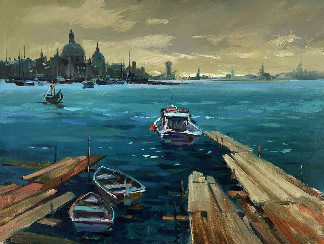 Oil painting View of Venice in the morning Yuriy Suprunchuk - 3