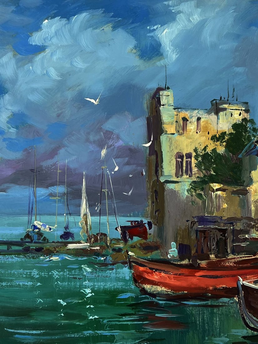 Oil painting At the Old Town Pier Yuriy Suprunchuk - 4