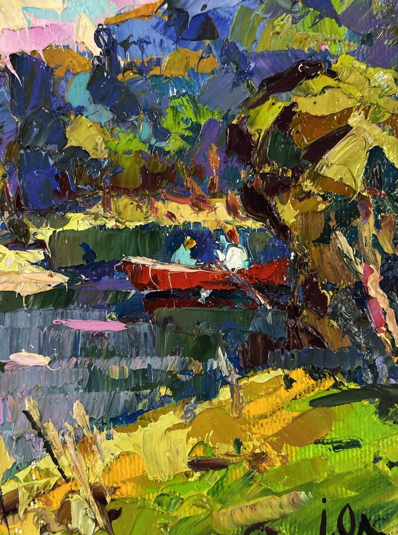 Oil painting In the morning in a boat on the river Oleksiy Ivanyuk - 9