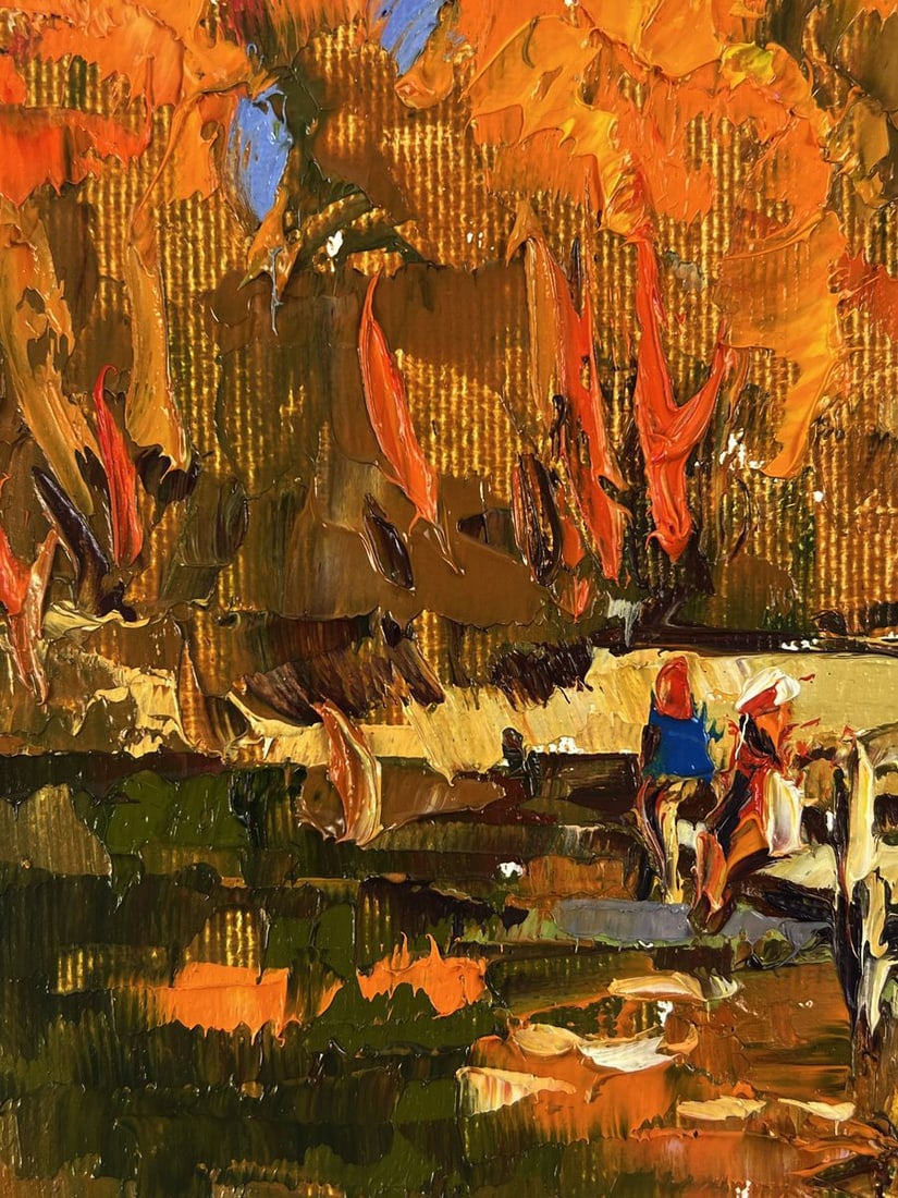 Oil painting Sunny day by the river Oleksiy Ivanyuk - 4