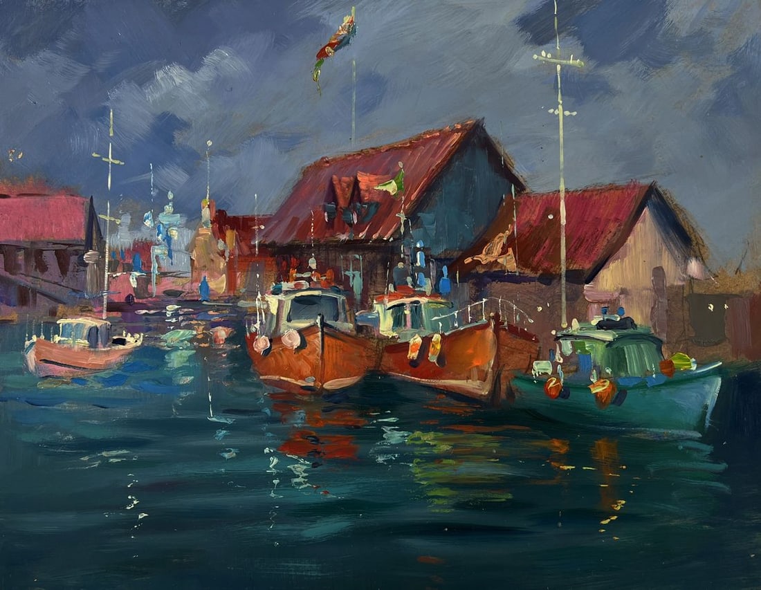 Oil painting City on the water Yuriy Suprunchuk - 3