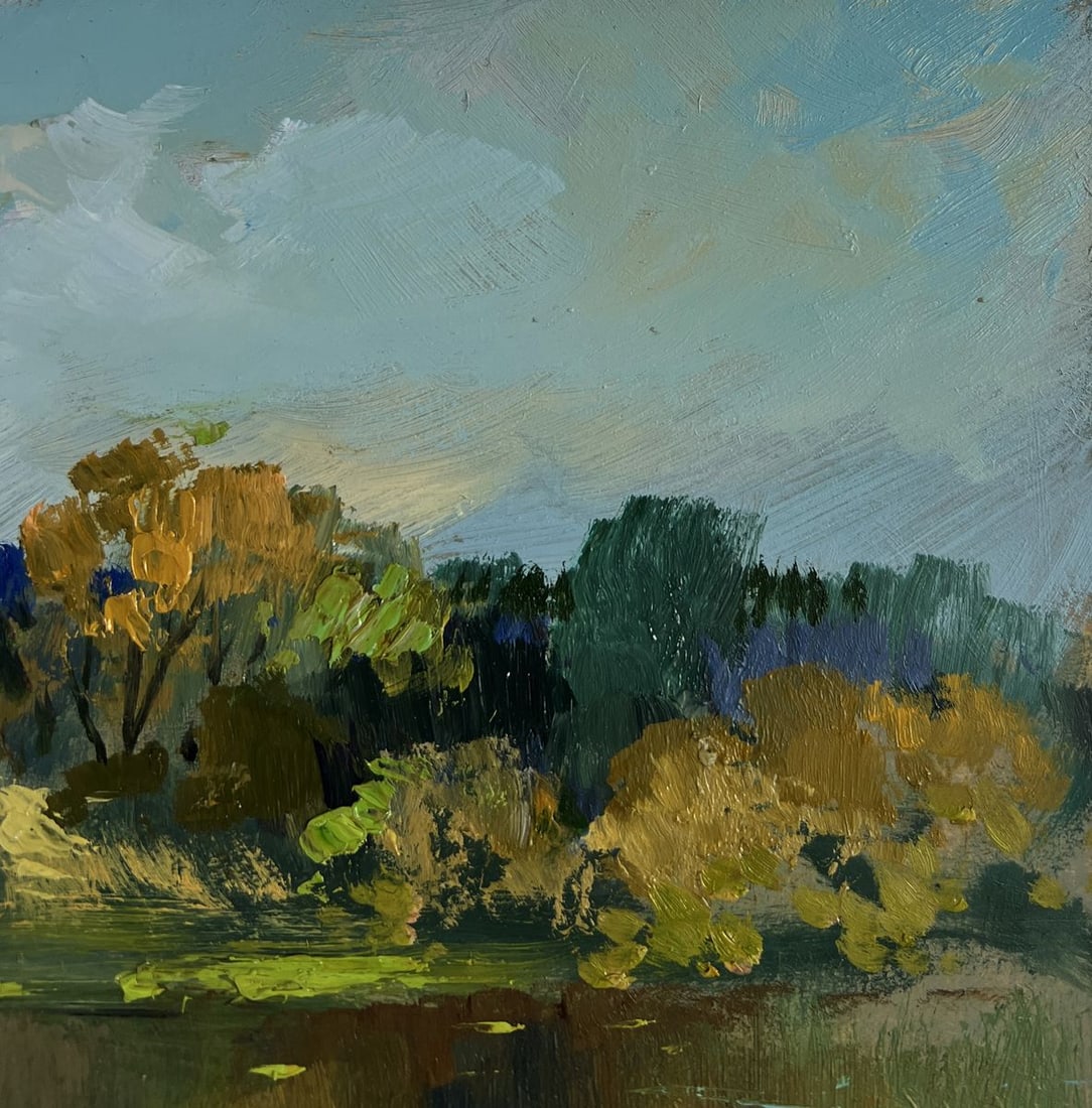Oil painting Crossing to the other bank Yuriy Suprunchuk - 4