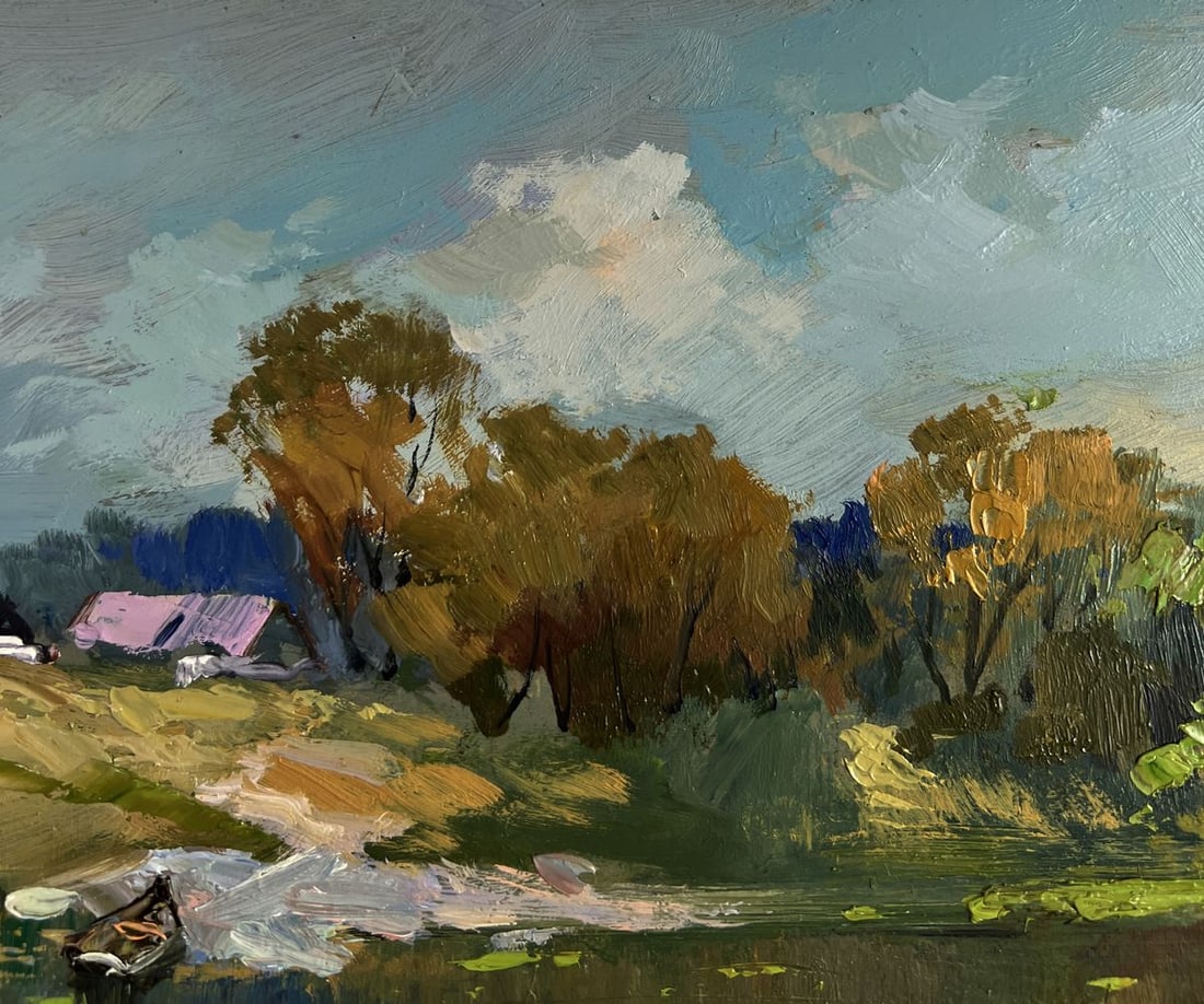 Oil painting Crossing to the other bank Yuriy Suprunchuk - 5