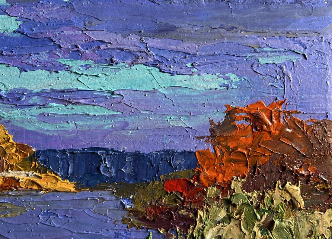 Oil painting Evening on the river Boris Serdyuk - 6