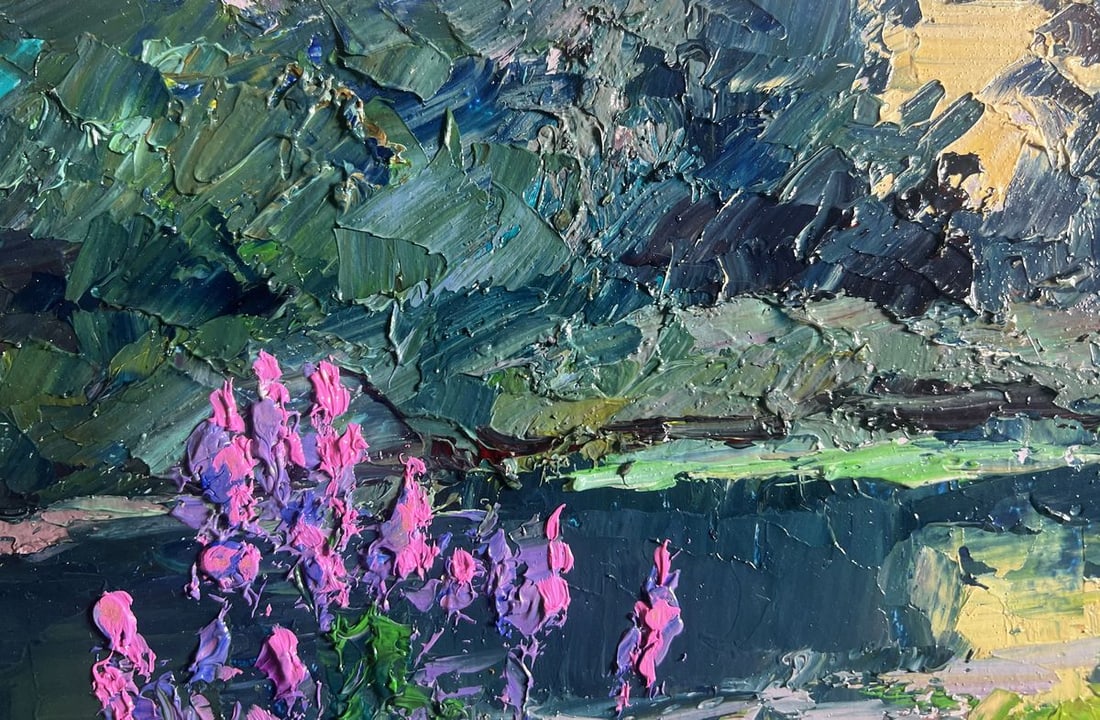 Oil painting Near the summer river Boris Serdyuk - 5