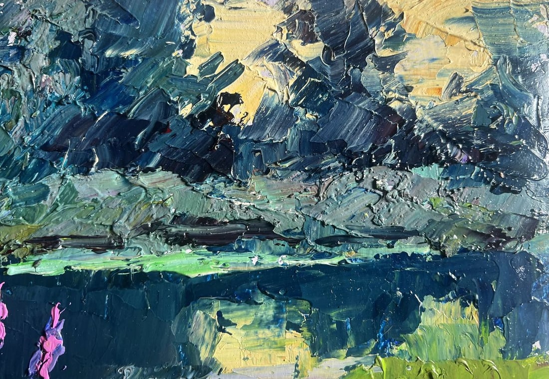 Oil painting Near the summer river Boris Serdyuk - 6