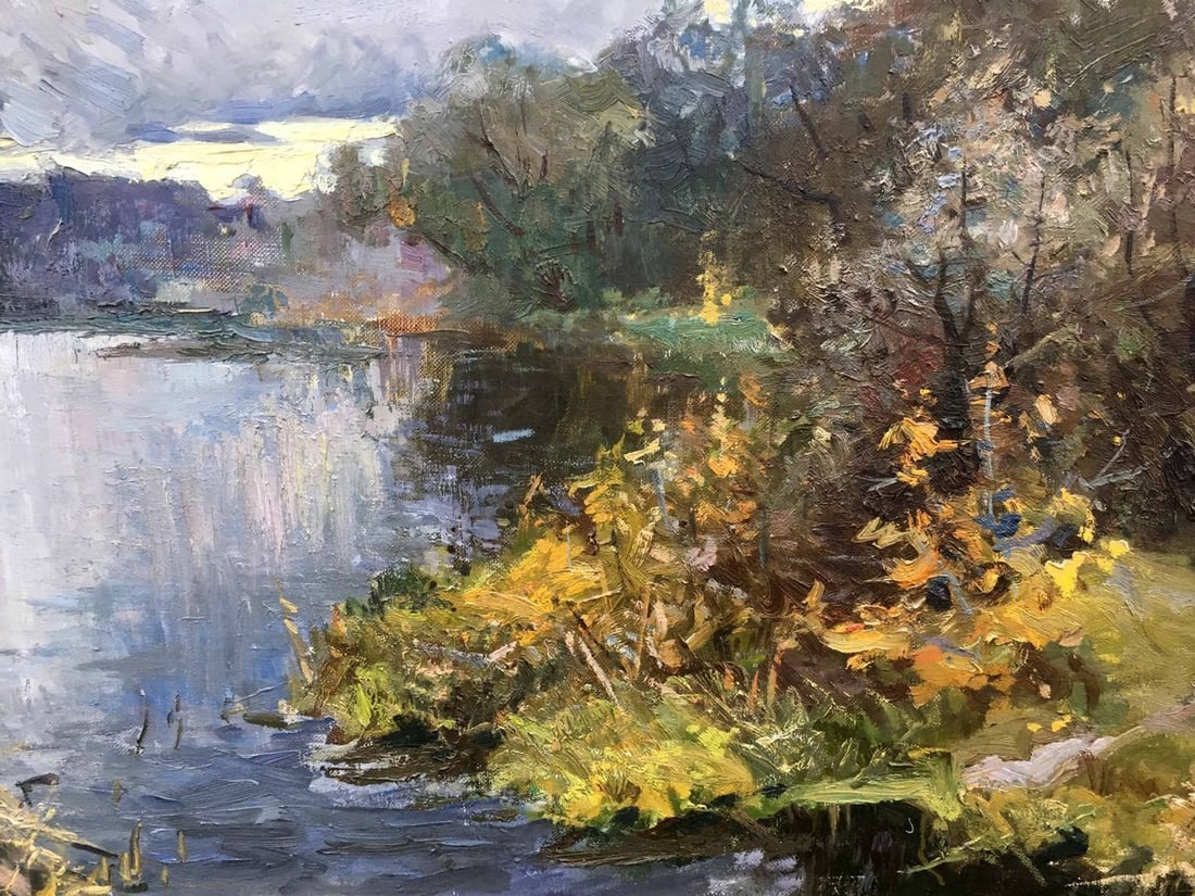 River huge oil painting - 9