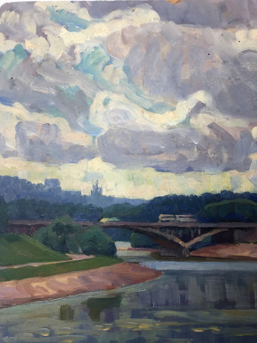 Oil painting Village Rusanovka Khrustalenko Nikolay Alexandrovich - 4