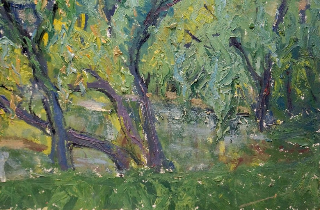Oil painting River landscape Gaiduk Viktor Kirillovich - 5