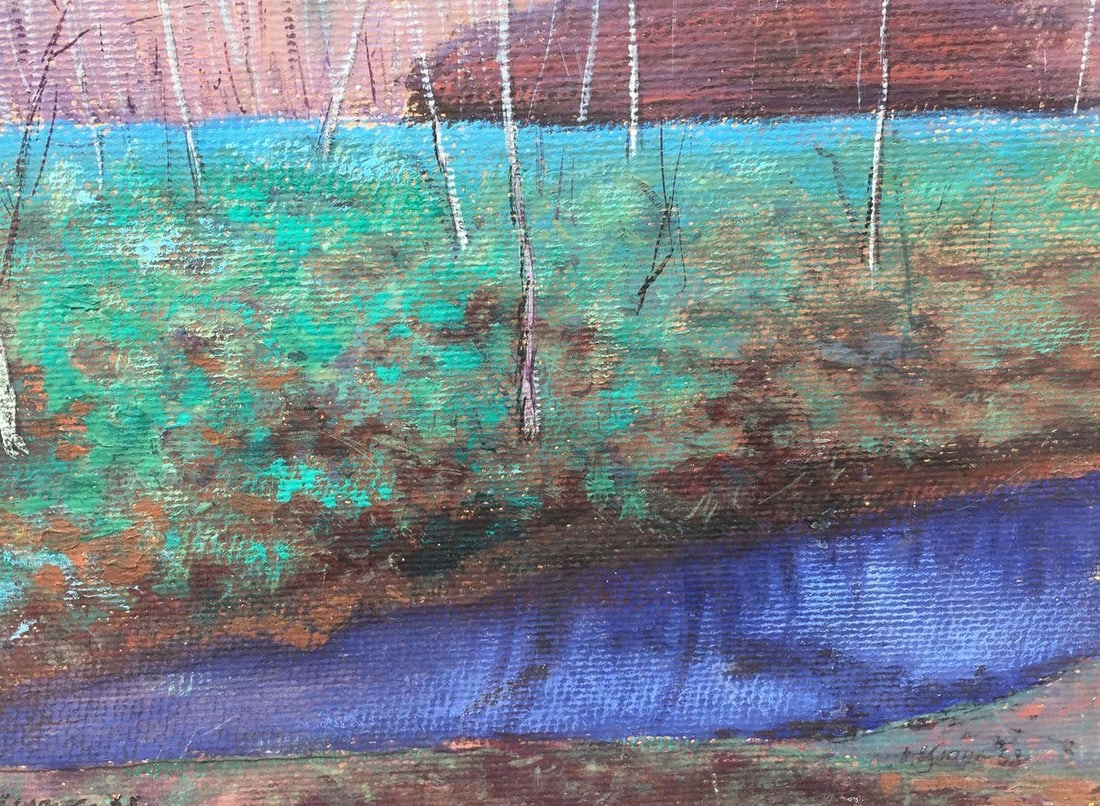 Gouache painting Birch forest Tsyupka Ivan Kirillovich - 8