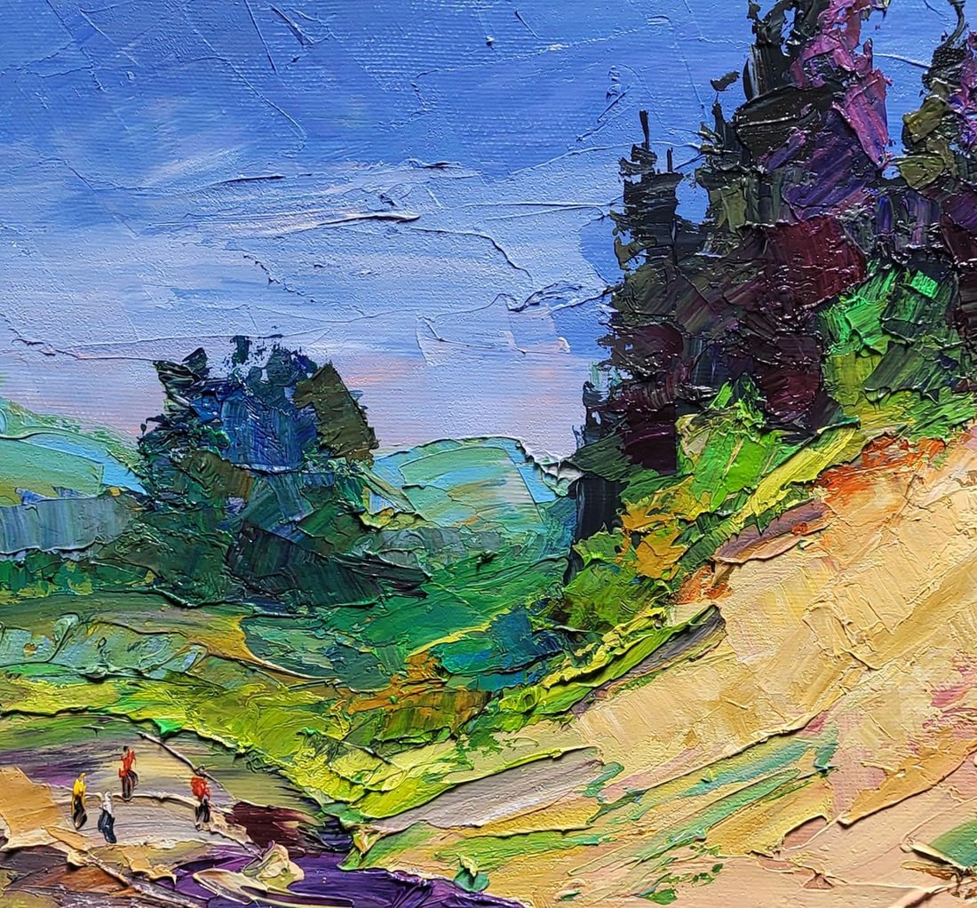 Oil painting Near a mountain stream Boris Serdyuk - 4