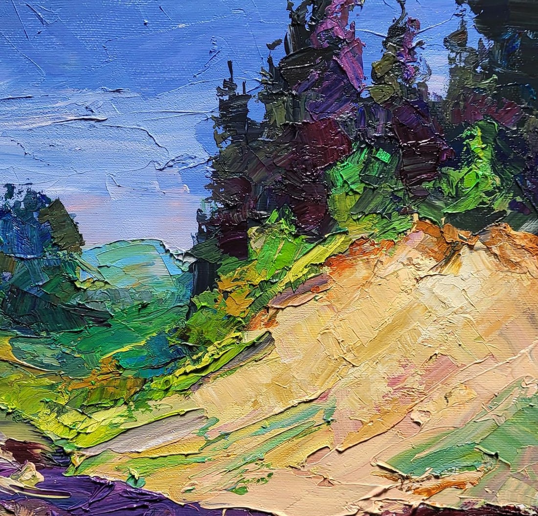 Oil painting Near a mountain stream Boris Serdyuk - 5