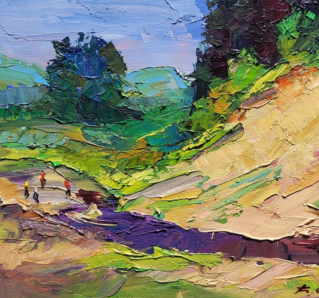 Oil painting Near a mountain stream Boris Serdyuk - 6