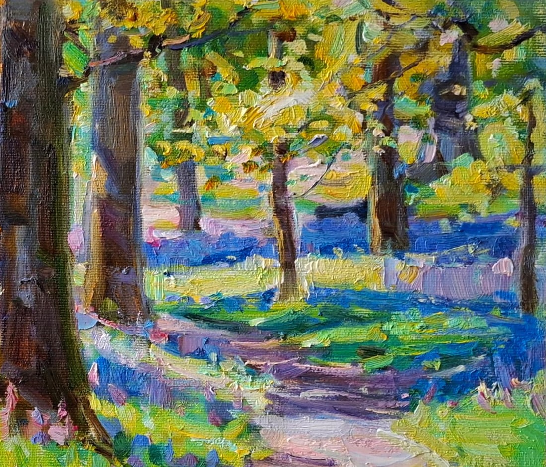 Oil painting Spring Forest in the Morning Vyacheslav Pereta - 3