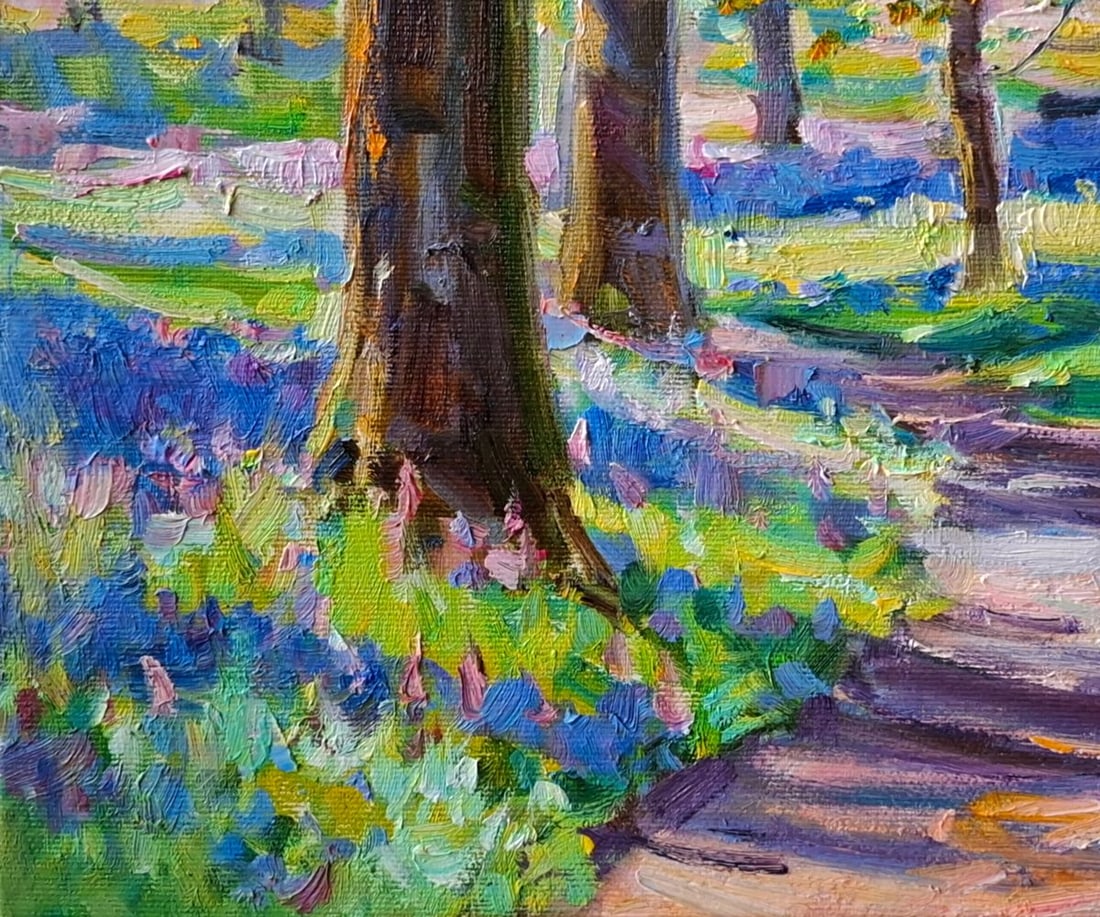 Oil painting Spring Forest in the Morning Vyacheslav Pereta - 4
