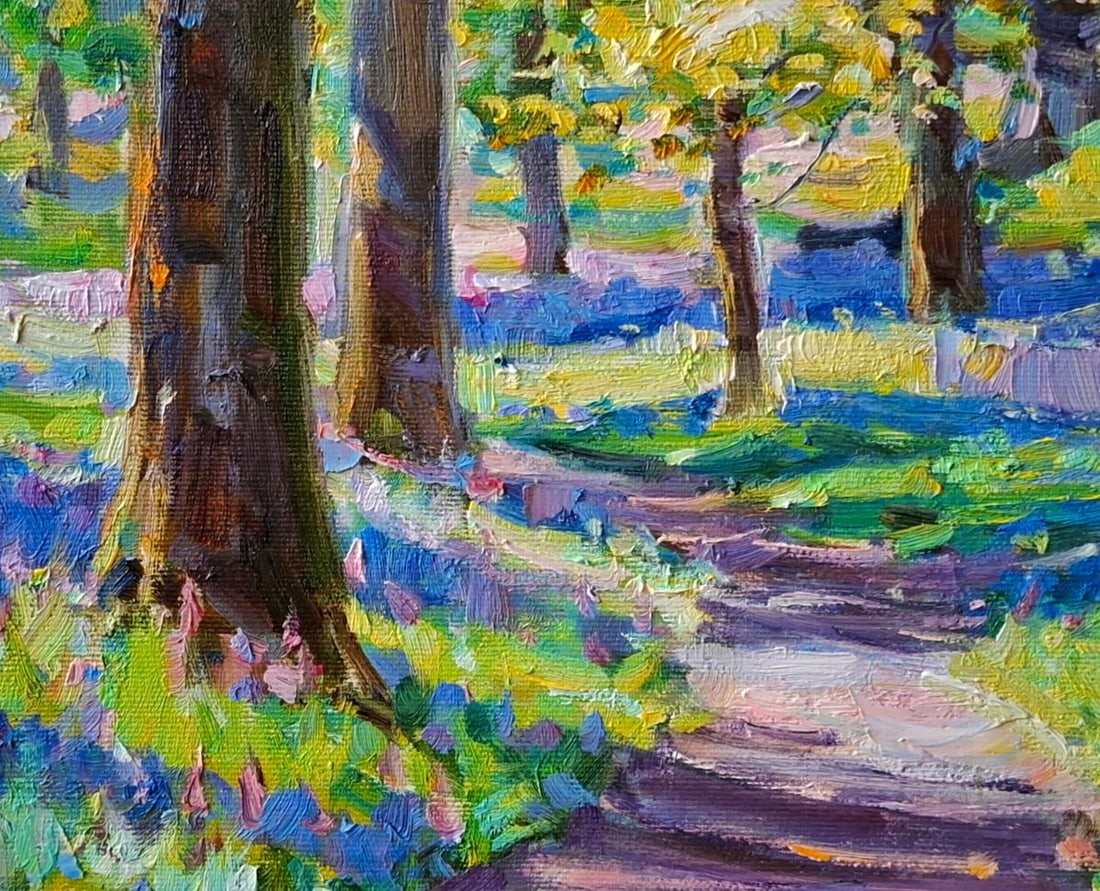 Oil painting Spring Forest in the Morning Vyacheslav Pereta - 6
