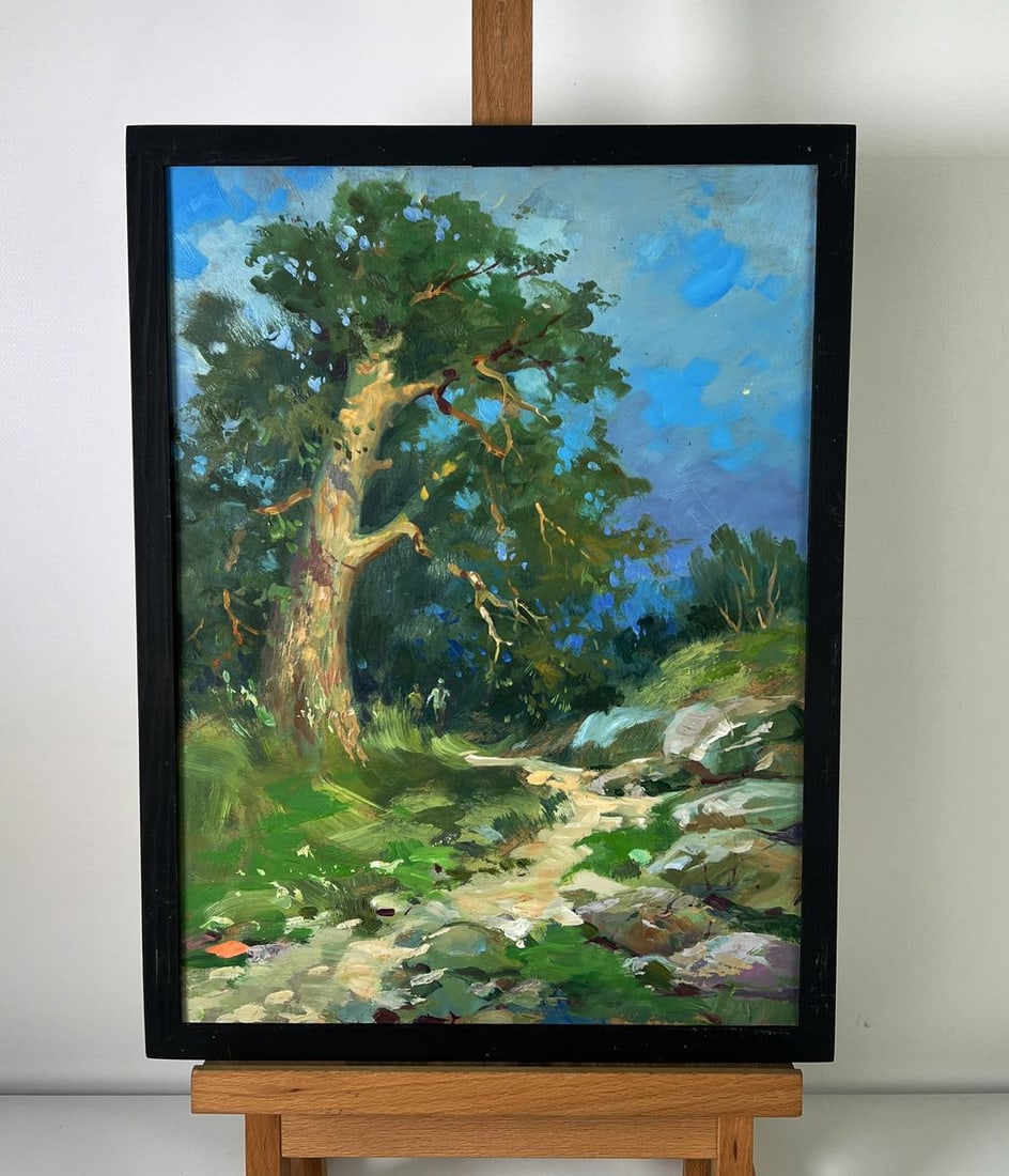 Oil painting Daytime road into the forest Yuriy Suprunchuk: Title : Oil painting Daytime road into the forest Yuriy Suprunchuk Description: NoAAA6099*** ABOUT THIS PAINTING **** TITLE: "Daytime road into the forest"* ARTISTS: Yuriy Suprunchuk* SIZE: 40x30 cm/1
