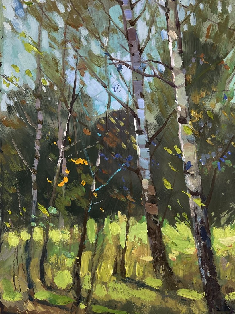 Oil painting A walk among the birches Yuriy Suprunchuk - 4