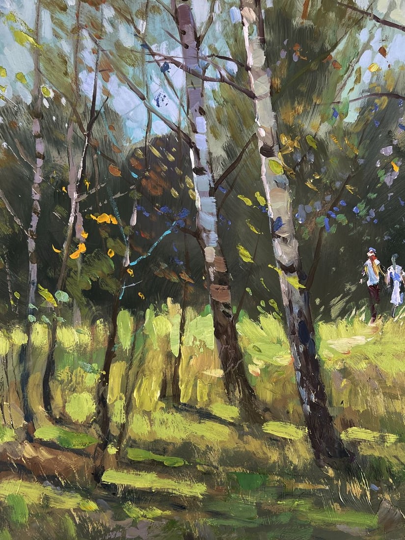 Oil painting A walk among the birches Yuriy Suprunchuk - 5