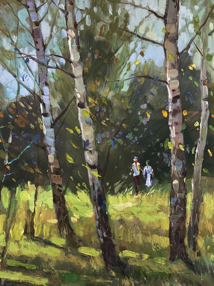Oil painting A walk among the birches Yuriy Suprunchuk - 6