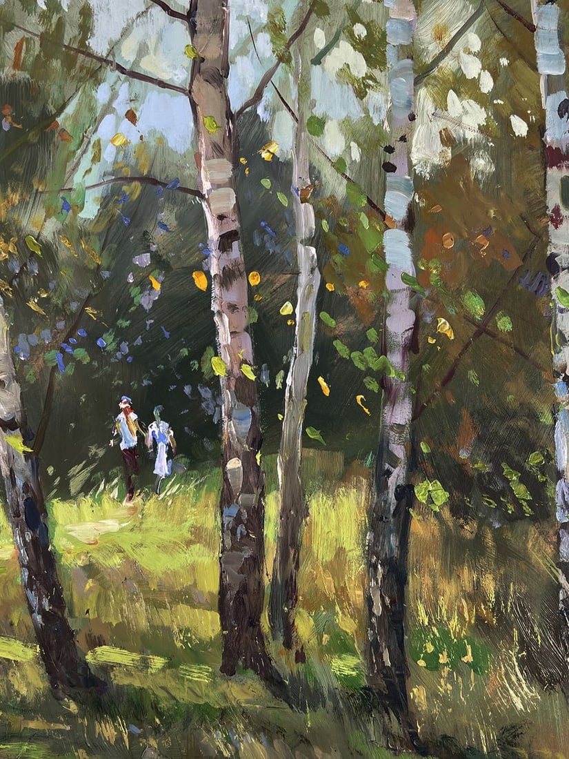 Oil painting A walk among the birches Yuriy Suprunchuk - 8